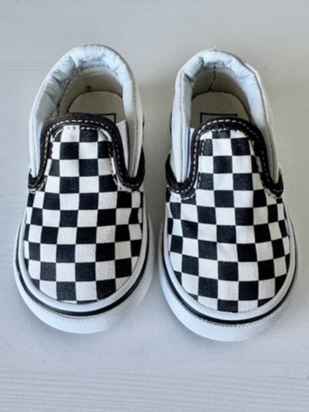 Vans Classic Checkerboard Shoes Toddler 4T Slip-On Skater Style Waffle Soles
